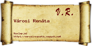 Városi Renáta névjegykártya
