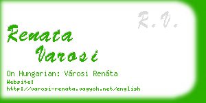 renata varosi business card
