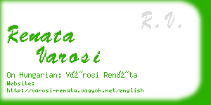renata varosi business card